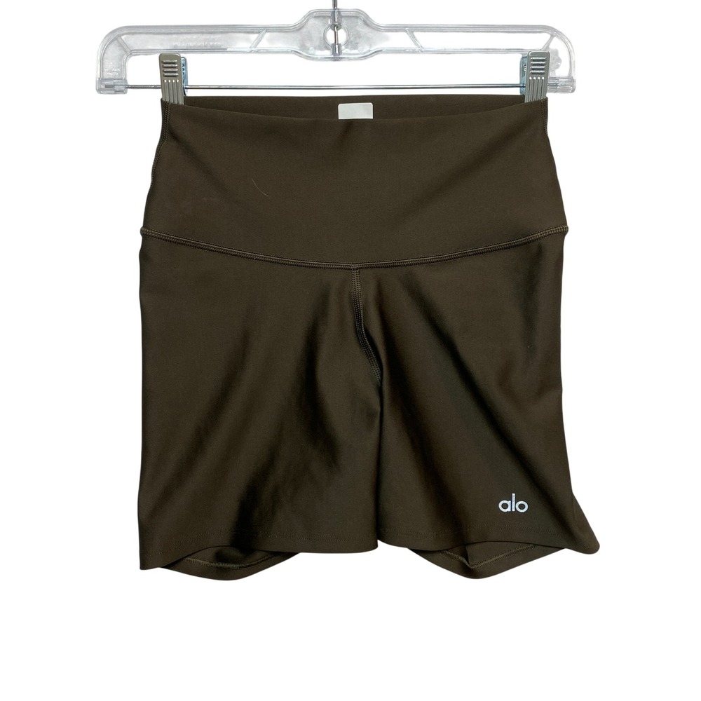Alo Shorts Womens XS Brown Airlift High-Waist Activewear